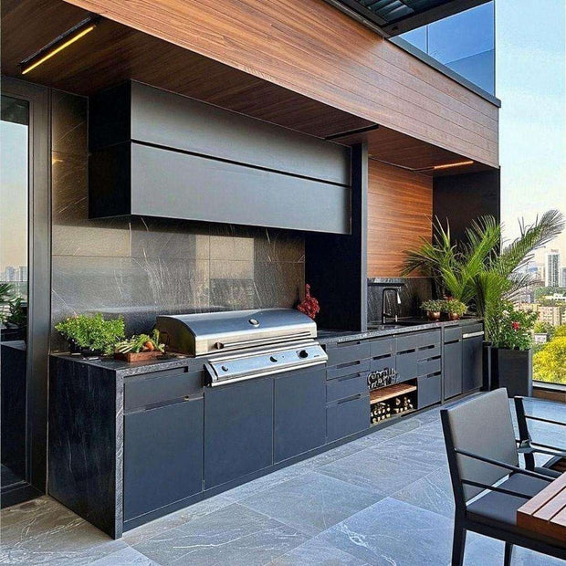 CE Certified Custom SS304 Stainless Steel Outdoor Kitchen Grill Antibacterial With Outdoor Grill