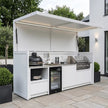 Tailor-Made Stainless Steel Outdoor Kitchen & BBQ Shed – Open Design With Canopy, Gas BBQ With Sink for Backyard
