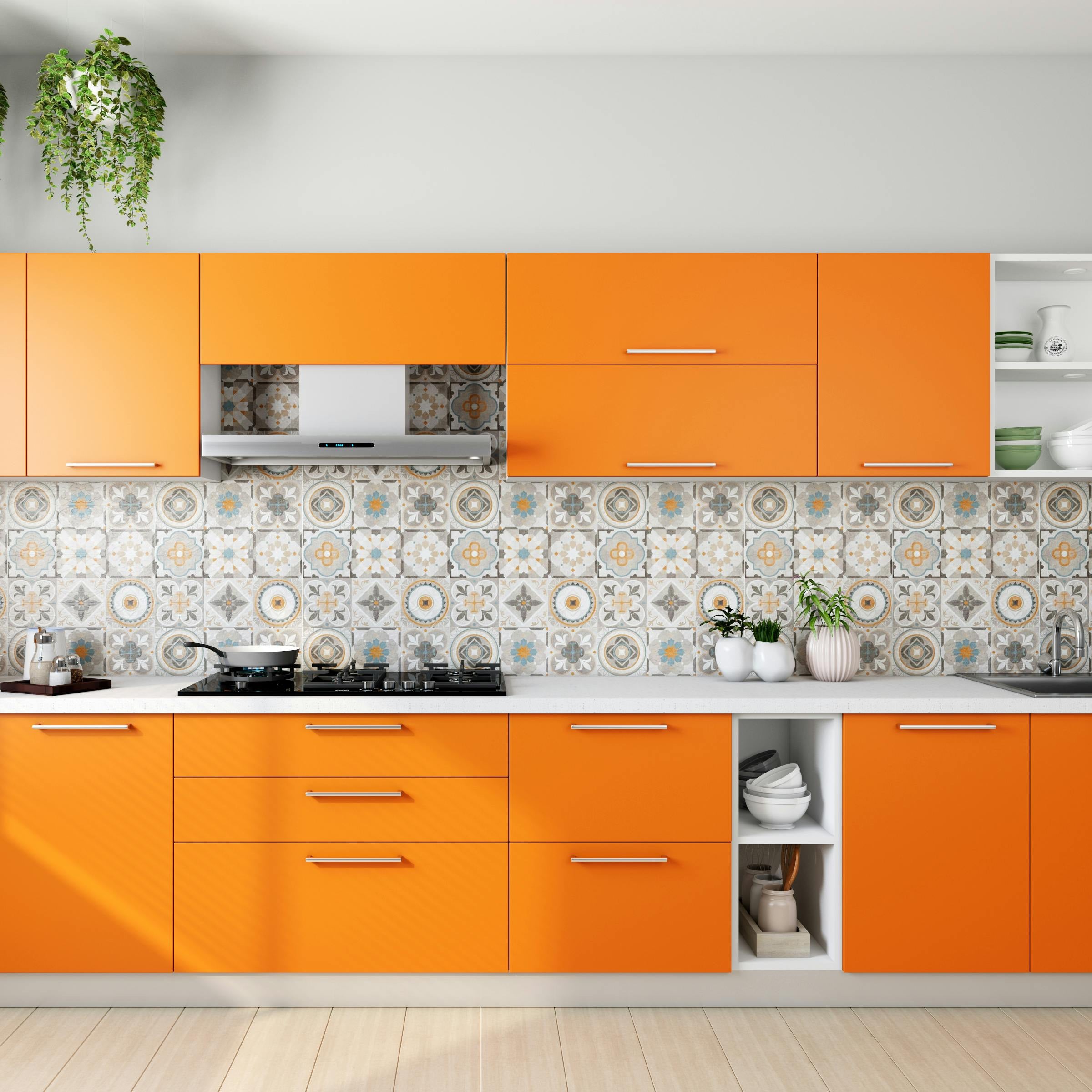 New Design One Line Shape Stainless Steel Kitchen Cabinet - Shock Resistance, Scratch-Resistant