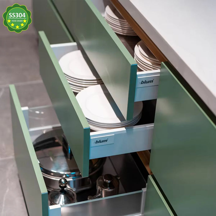 Custom One Line Shape 304 Stainless Steel Kitchen Cabinet - Antirust, High Quality