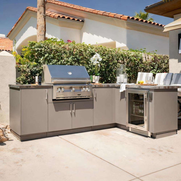 New Product Custom SS304 Stainless Steel Outdoor Kitchen Set Recycle With Sink Faucet