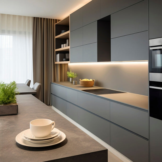 Durable One Line Shape Stainless Steel Kitchen Cabinet - Antibacterial, Storage Area