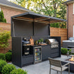 Tailor-Made Stainless Steel Outdoor BBQ Pod with Kitchen Shed – Covered Canopy, BBQ & Kamado Grill Station for Backyard