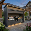 Made-to-Order Stainless Steel Outdoor Kitchen Pod – Roller Shutter Door, Kamado & Sink for Garden