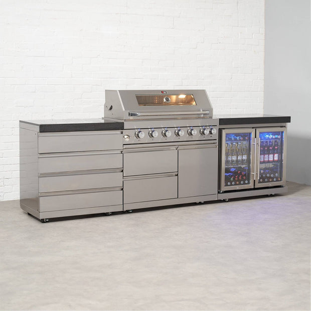 Factory Modular SS304 Stainless Steel Outdoor Kitchen Antirust With Gas Grill For Garden