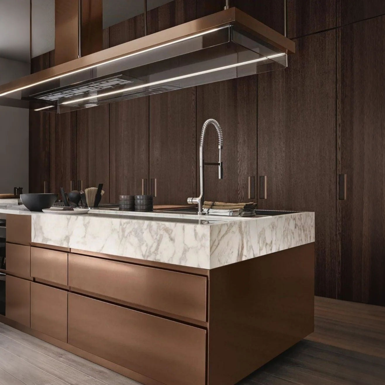 Modern Customizable Island Stainless Steel Kitchen Cabinet - Corrosion Preventive, Apartment