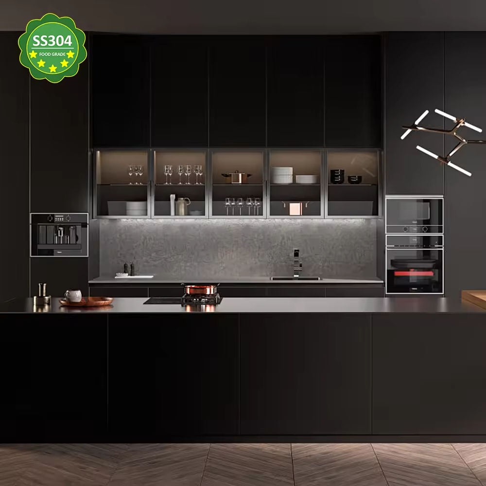 Hot Selling Island 304 Kitchen Cabinet - Moisture Proof, Cool Colors