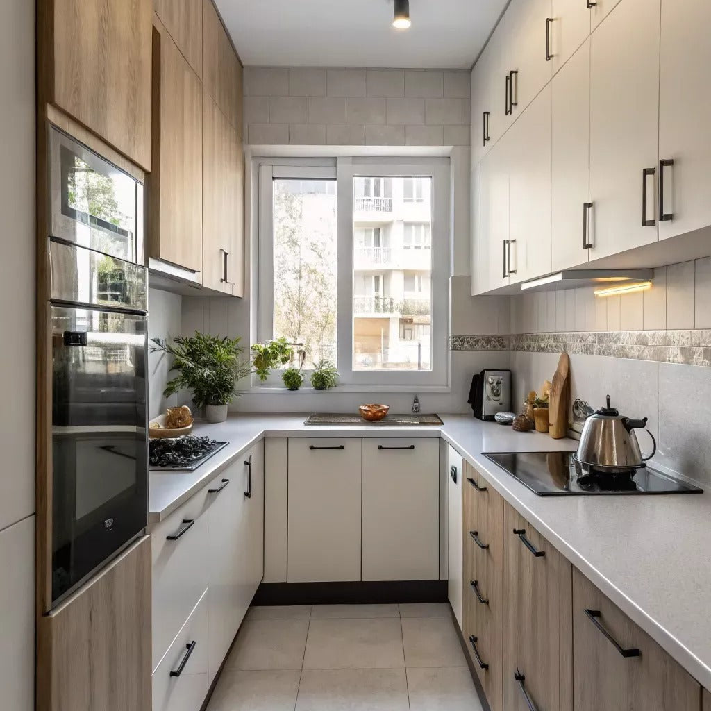 Custom Size Parallel Layout Stainless Steel Kitchen Cabinet - Waterproof, Cool to Touch