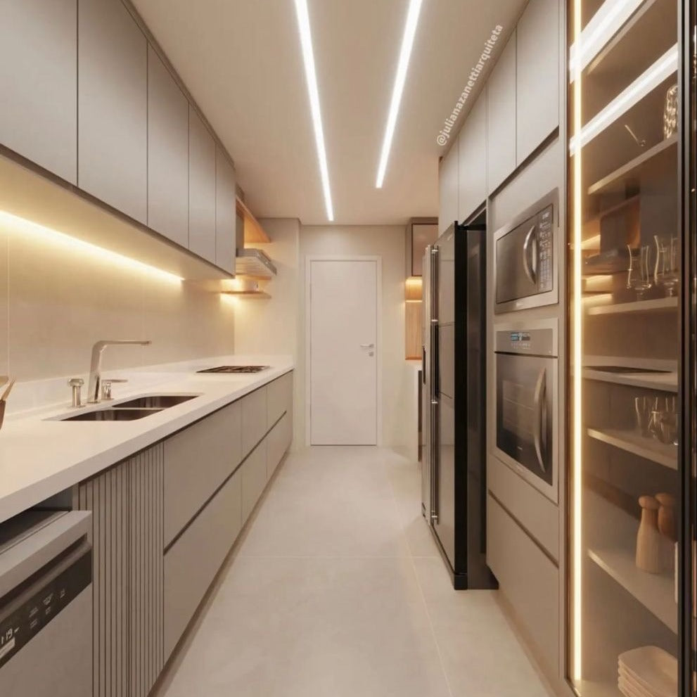 Premium Parallel Layout 304 Stainless Steel Kitchen Cabinet - Shock Resistance, Dining Room