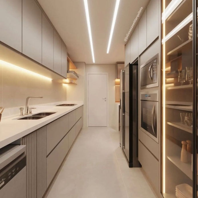 Premium Parallel Layout 304 Stainless Steel Kitchen Cabinet - Shock Resistance, Dining Room