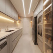Premium Parallel Layout 304 Stainless Steel Kitchen Cabinet - Shock Resistance, Dining Room
