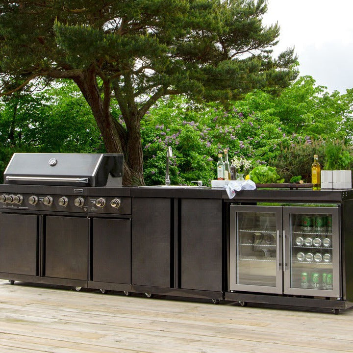 For Villa Modular Stainless Steel Outdoor Kitchen Waterproof With Gas Grill