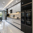 Luxury One Line Shape 304 Kitchen Cabinet - Zero Formaldehyde, Meal Preparation Area