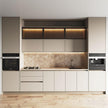 Modern Customizable One Line Shape Stainless Steel Kitchen Cabinet - Mildew Proof, Home Use