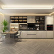 Modern Customizable One Line Shape Stainless Steel Kitchen Cabinet - Mildew Proof, Home Use