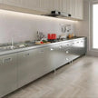 Private One Line Shape 304 Stainless Steel Kitchen Cabinet - Waterproof, Apartment Fit