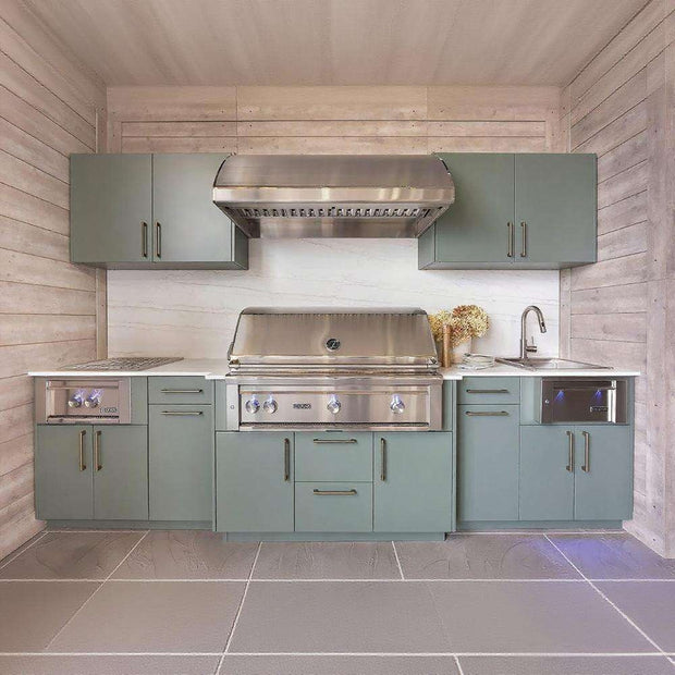 Custom Durable 304 Stainless Steel Outdoor Kitchen Cabinets Moisture Resistant For Backyard