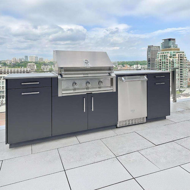 Custom Durable 304 Stainless Steel Outdoor Kitchen Cabinets Moisture Resistant For Backyard