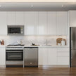 OEM One Line Shape SS304 Kitchen Cabinet - Antibacterial, Easy to Clean