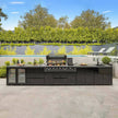 For Backyard Modular Stainless Steel Outdoor Kitchen Cabinets Moisture Proof With Sink