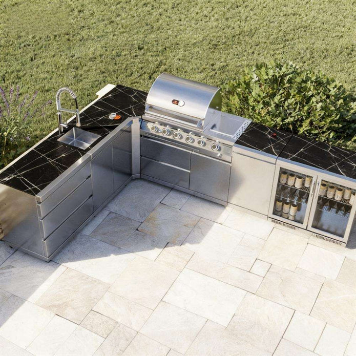 Durable And Sturdy Custom 304 Stainless Steel Outdoor Kitchen Grill With Bbq For Backyard