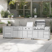 Multi Functional Modular Stainless Steel Outdoor Kitchen Set Recycle With Sink Faucet