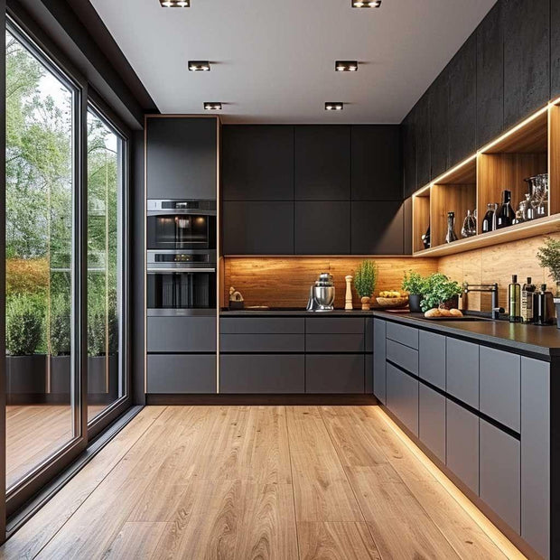 Custom L Shaped 304 Stainless Steel Kitchen Cabinet - Moisture Proof, Premium