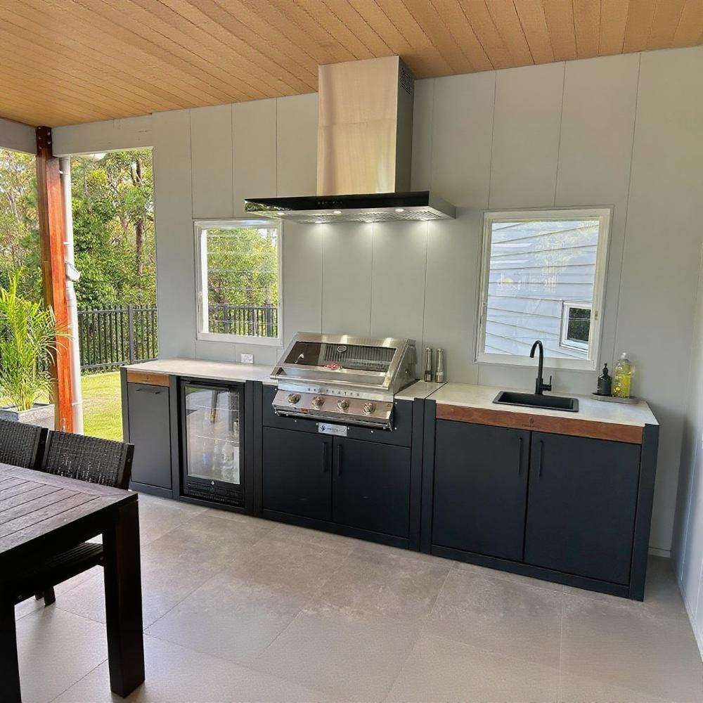 For Courtyard Custom SS304 Stainless Steel Outdoor Kitchen Sink Cool Colors With Cupboard