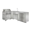 Modular Made To Order 304 Stainless Steel Outdoor Garden Kitchen Modern Design For Villa