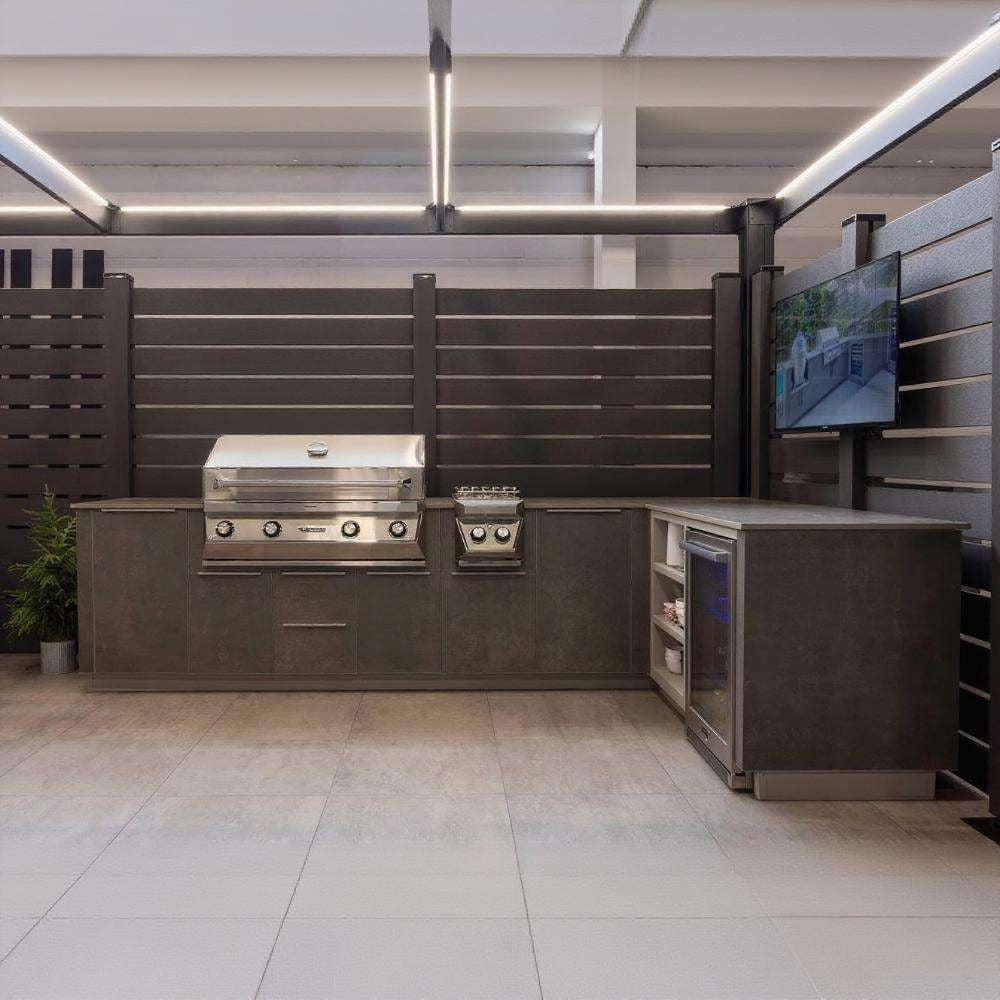 Multi Functional Custom Stainless Steel Outdoor Kitchen Set Recycle With Sink Faucet