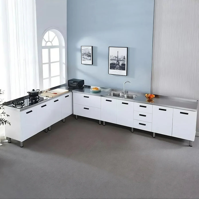 OEM L Shaped SS304 Kitchen Cabinet - Mildew Proof, High Quality