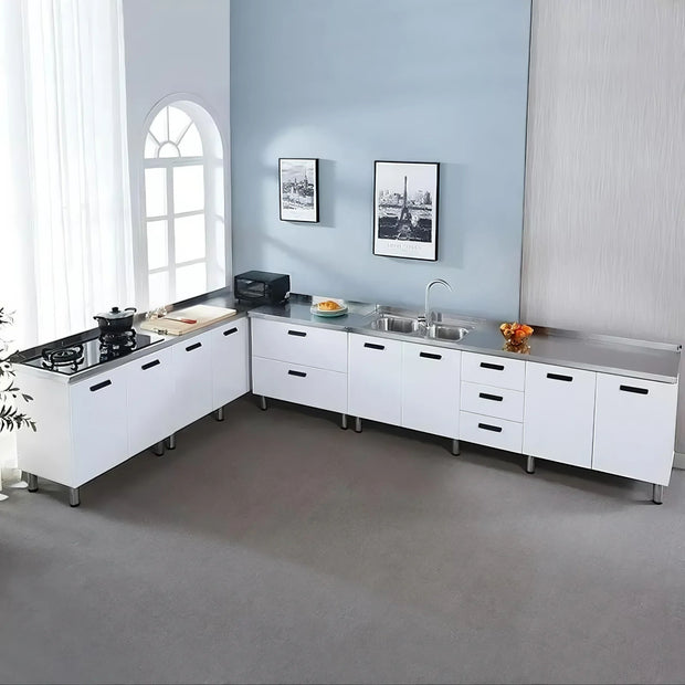 OEM L Shaped SS304 Kitchen Cabinet - Mildew Proof, High Quality