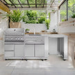For Poolside Modular Stainless Steel Outdoor Kitchen Cabinets Easy To Clean With Cupboard