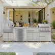For Poolside Modular Stainless Steel Outdoor Kitchen Cabinets Easy To Clean With Cupboard