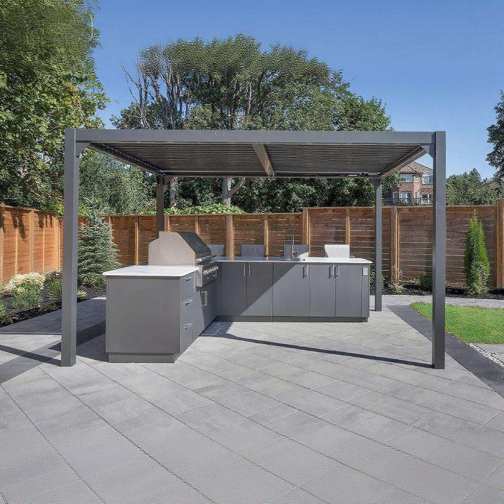 Corrosion Resistant Custom SS304 Stainless Steel Outdoor Kitchen BBQ Island Anti Deformation