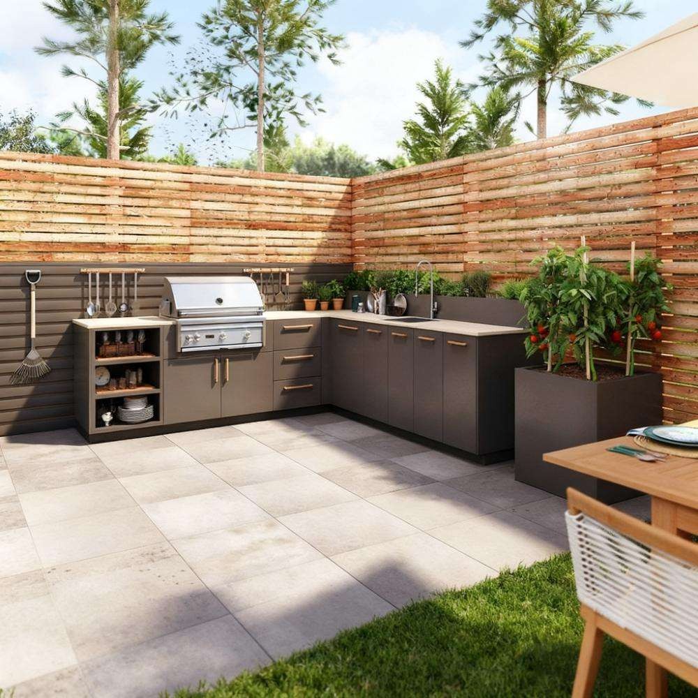 Durable And Sturdy Custom 304 Stainless Steel Outdoor Kitchen Grill With Bbq For Backyard