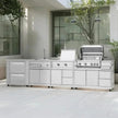 Modular Heavy Duty 304 Stainless Steel Outdoor Kitchen Island Durable And Sturdy For Backyard