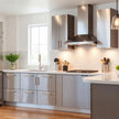CE Certified L Shaped 304 Stainless Steel Kitchen Cabinet - Corrosion Preventive, Low Maintenance
