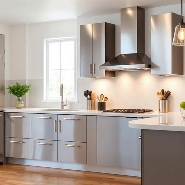 New Design L Shaped Stainless Steel Kitchen Cabinet - Moisture Resistant, Scratch-Resistant