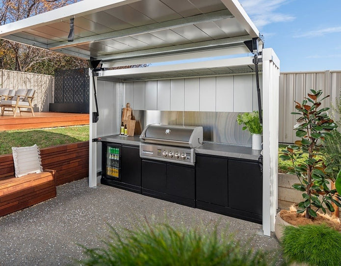 Easy Clean Hygienic SS304 Stainless Steel Outdoor Kitchen Shed Set