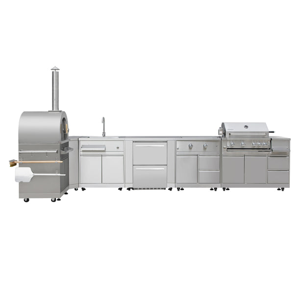 Modular Stainless Steel Outdoor Kitchen Appliances Cool To The Touch With Refrigerator