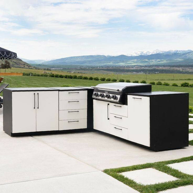 Custom New Design 304 Stainless Steel Outdoor Kitchen Waterproof With Gas Grill