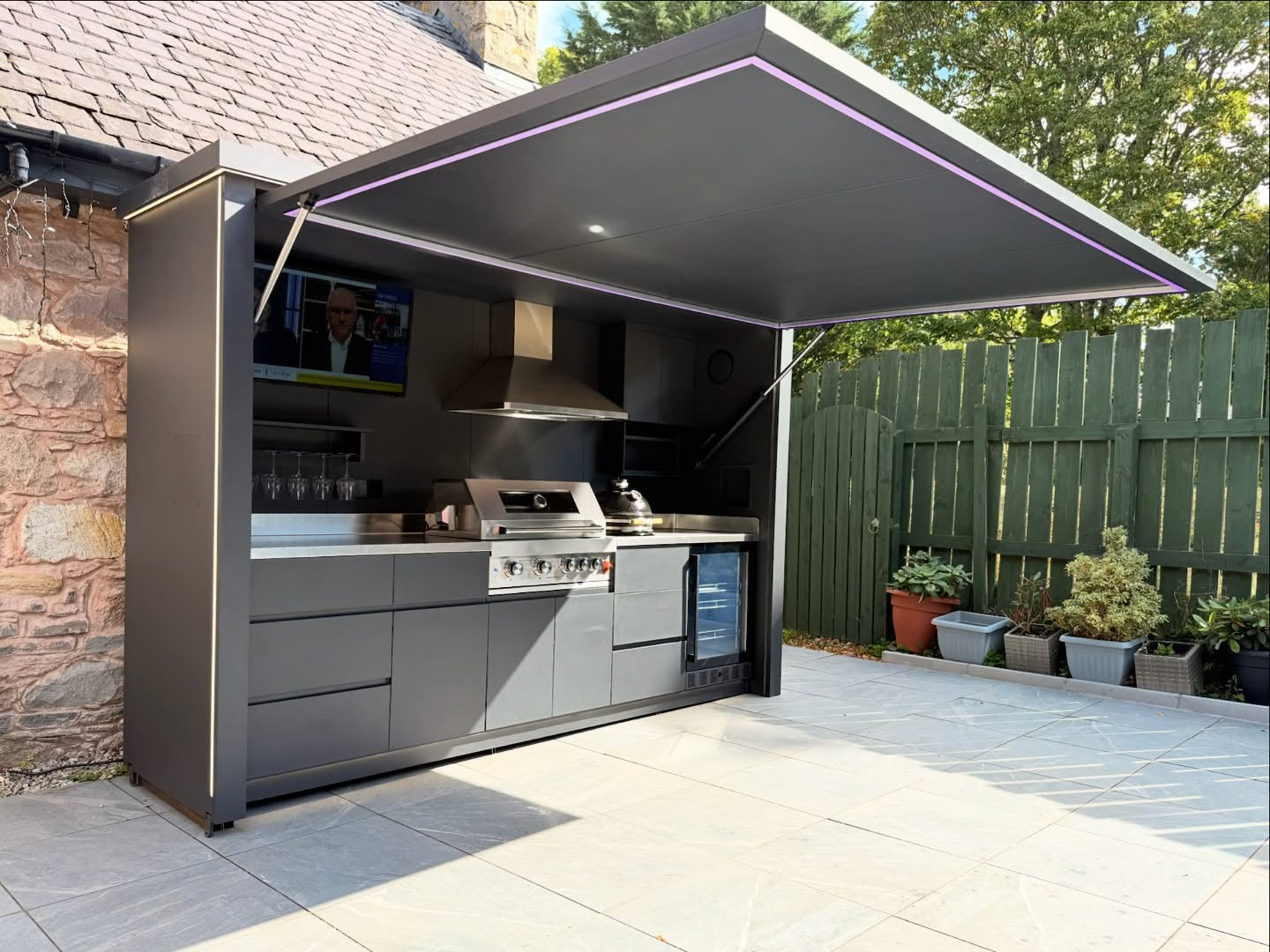 Excellent Wholesale Value SS304 Stainless Steel Outdoor Kitchen With Electric Door Shed