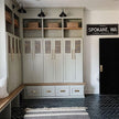 304 Stainless Steel Entryway Cabinet With Parcel Storage Tray For Home Entryway