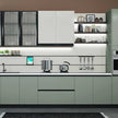 New Design One Line Shape Stainless Steel Kitchen Cabinet - Shock Resistance, Scratch-Resistant