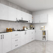 OEM/ODM L Shaped Stainless Steel Kitchen Cabinet Body - Antibacterial, Metallic Texture
