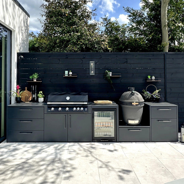 Custom Space Saving 304 Stainless Steel Outdoor Kitchen Zero Formaldehyde With Bbq Grill