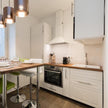 Factory Direct One Line Shape 304 Stainless Steel Kitchen Cabinet - Mildew Proof, Metallic Texture