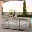 CE Certified Modular SS304 Stainless Steel Outdoor Kitchen Grill Antibacterial With Outdoor Grill