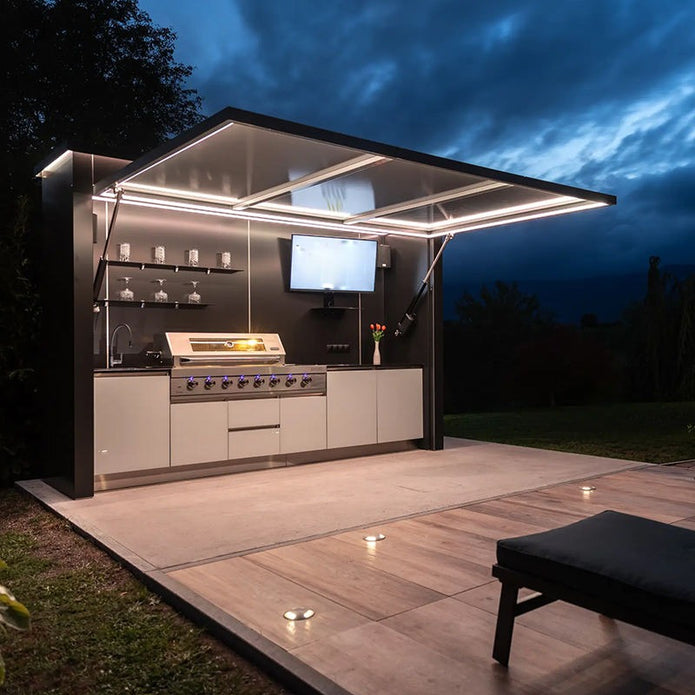 Ultimate Backyard Upgrade SS304 Stainless Steel Outdoor Kitchen Shed Set